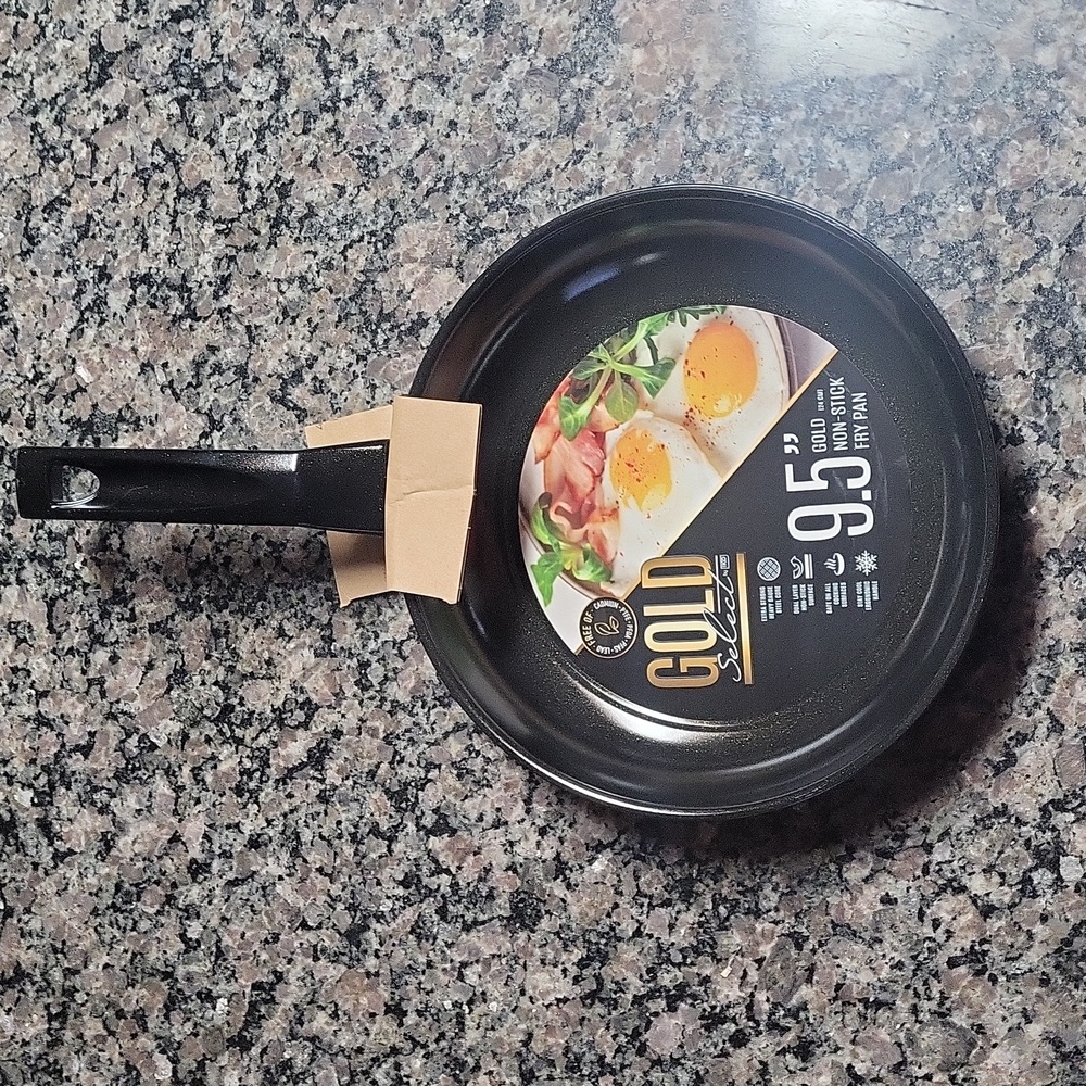 Lot Of 2 Gold Select 9.5" Non-Stick Fry Pan No lead,cadmium, PTFE, PFOA, PFAS